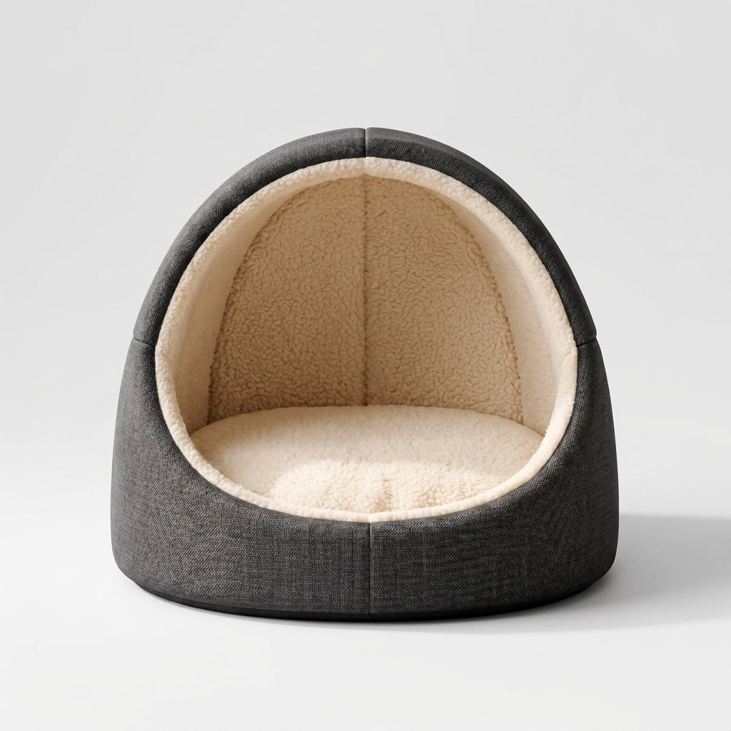 CalmLair™ CloudCradle Pet Sofa Pod – Orthopedic High-Bolster Calming Dog Bed & Cat Couch with Waterproof Liner, Removable Washable Cover & Non-Slip Base