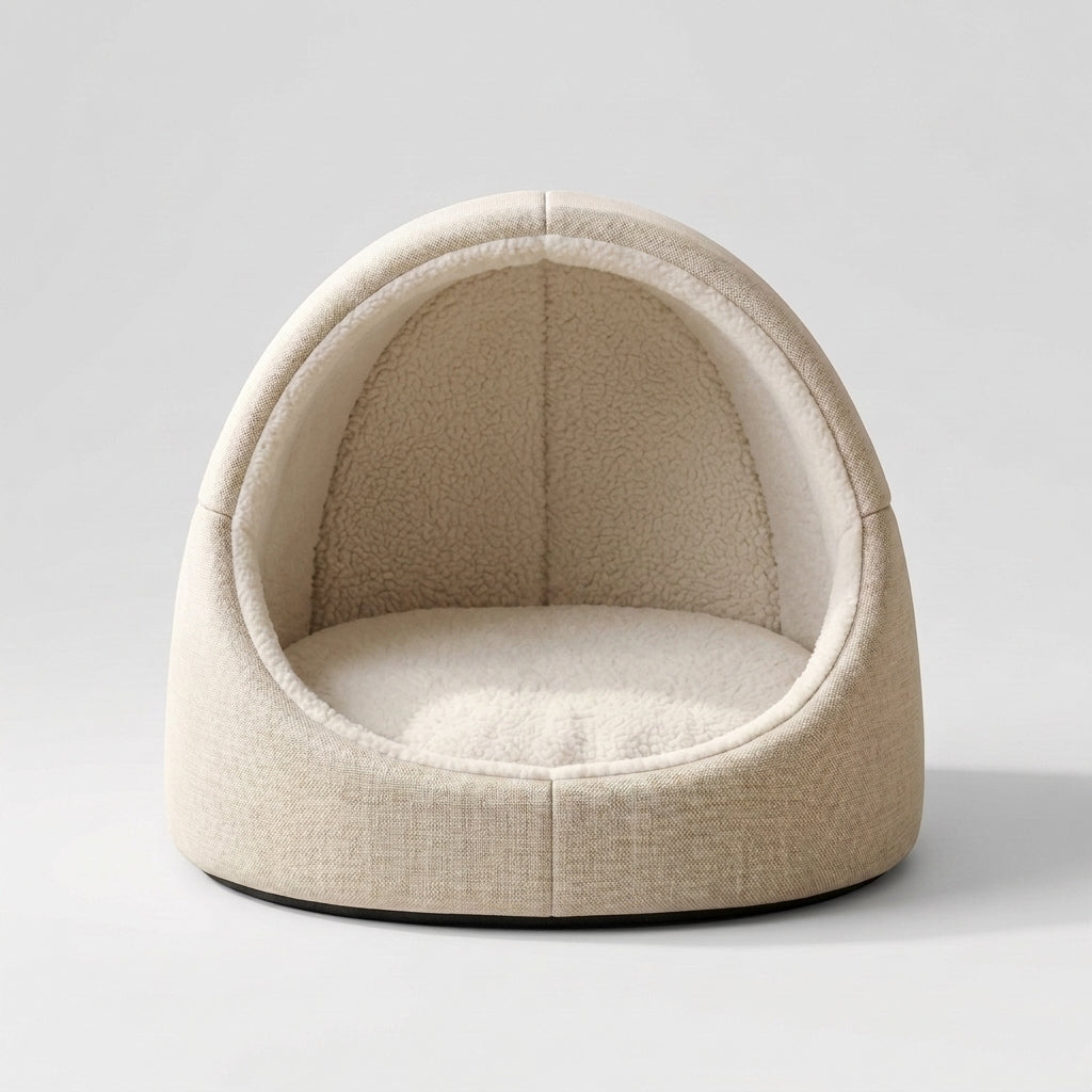 CalmLair™ CloudCradle Pet Sofa Pod – Orthopedic High-Bolster Calming Dog Bed & Cat Couch with Waterproof Liner, Removable Washable Cover & Non-Slip Base