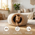 CalmLair™ HavenLoop Pet Play Tunnel Bed – 2-in-1 Foldable Cat Tunnel with Detachable Central Cushion Bed for Cats, Kittens, Rabbits & Small Dogs