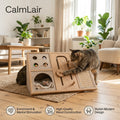 CalmLair™ PawLuxe Sniff & Snack Activity Console – Interactive Wooden Puzzle Feeder & Sniffing Console for Cats & Dogs for Mental Stimulation, Slow Feeding & Anxiety Relief